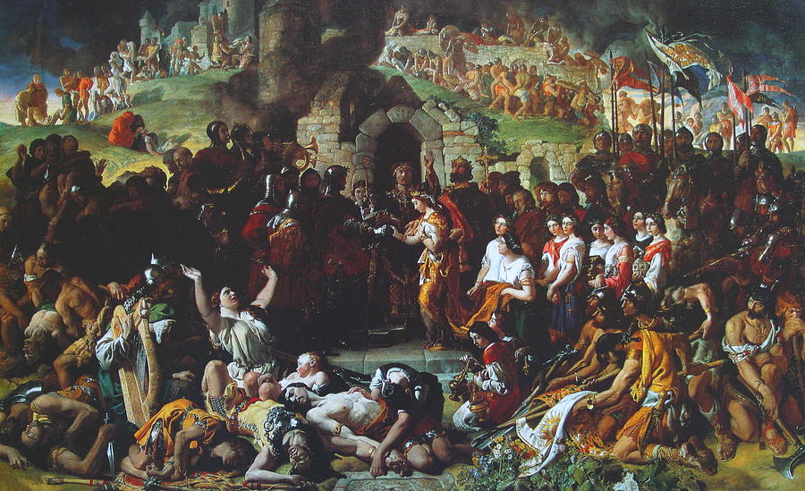 Daniel Maclise - The Marriage Of Strongbow And Aoife Drawing