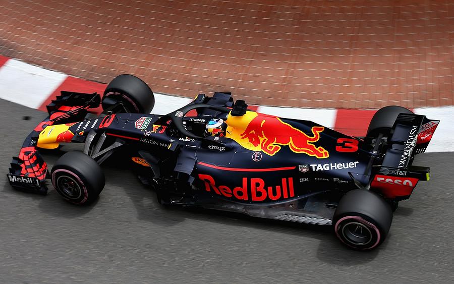 Daniel Ricciardo Australian Racing Driver 18 Red Bull Rb14 Formula 1 Racing Car Monaco Digital Art By Phelp Shawkins