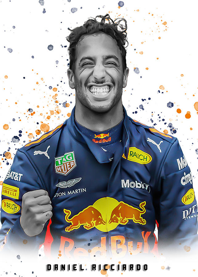Daniel Ricciardo Poster, Daniel Ricciardo art print, Daniel Ricciardo ...