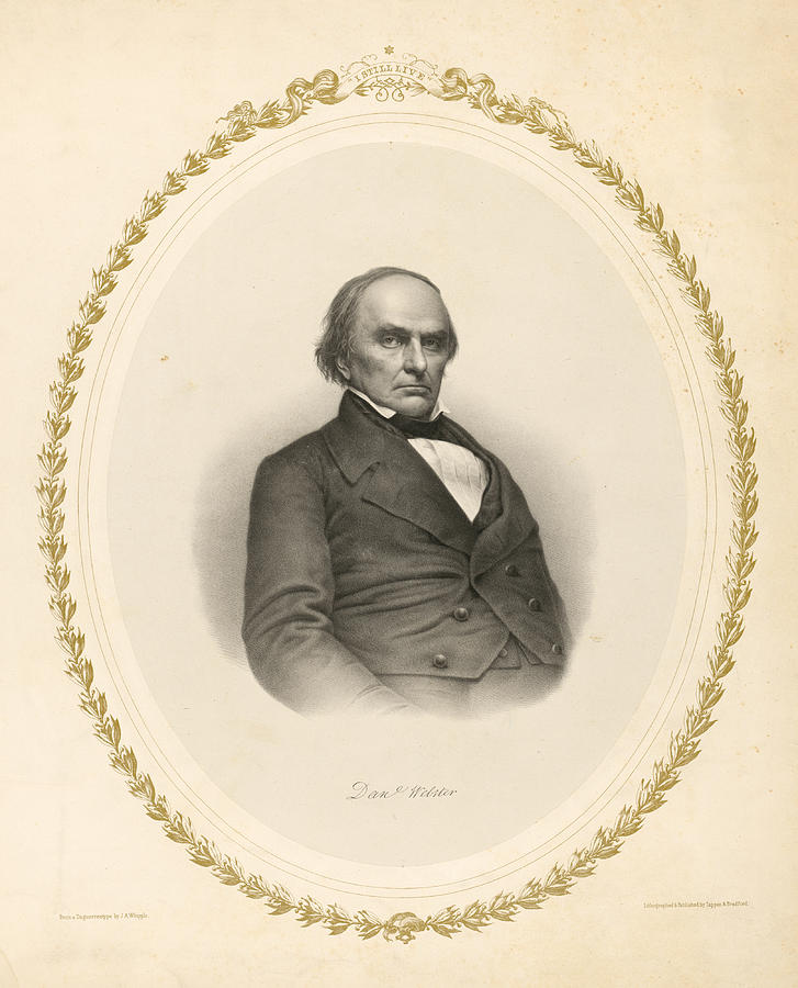 Daniel Webster Drawing by Tappan Bradford Lithography Company - Fine ...