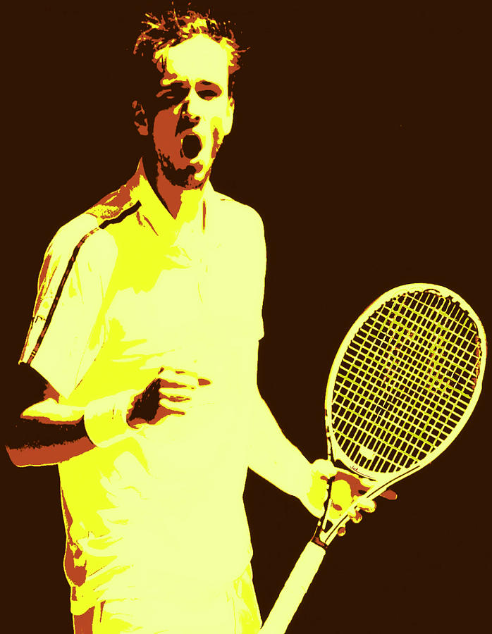 Medvedev Painting - Daniil Medvedev by Jack Bunds Medvedev Painting - Daniil Medvedev by Jack Bunds