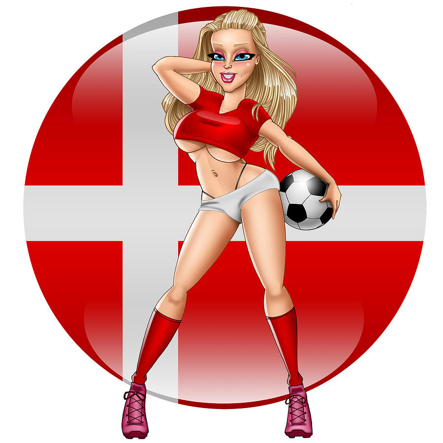 Danish Football Girl Drawing by David Hyldkrog - Fine Art America