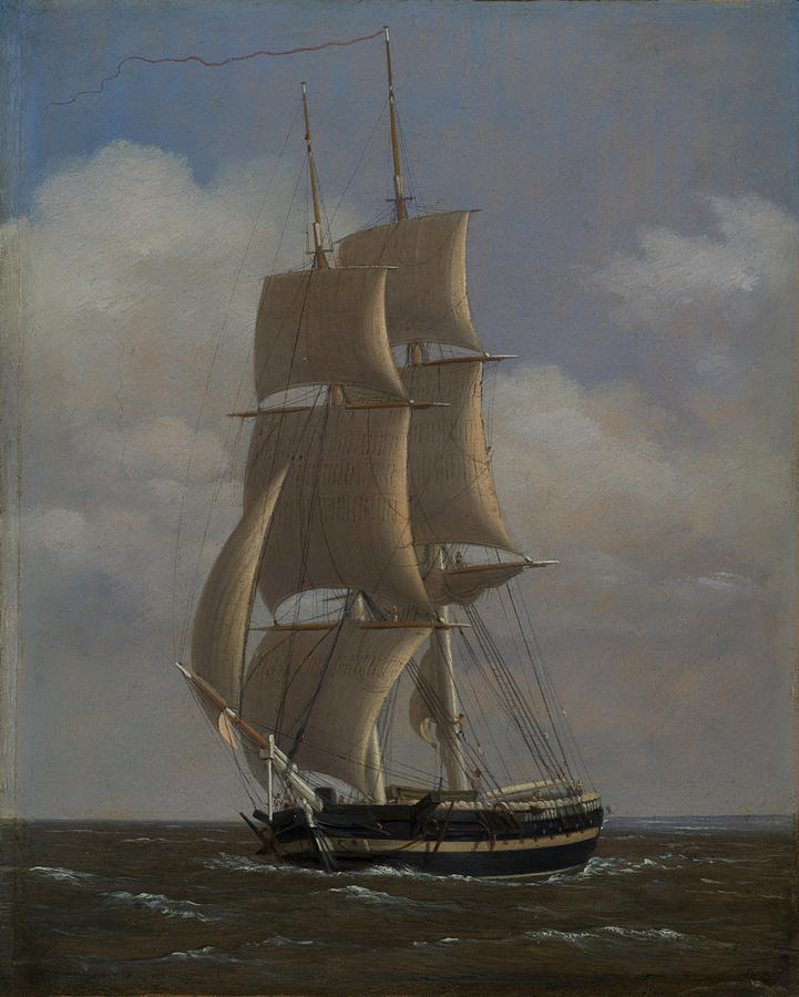 Danish Naval Brick Christoffer Wilhelm Eckersberg Blaakrog 1783  Copenhagen 1853 Painting