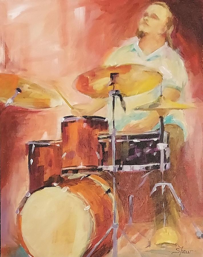 Danny the Drummer Painting by Beverly Shaw-starkovich