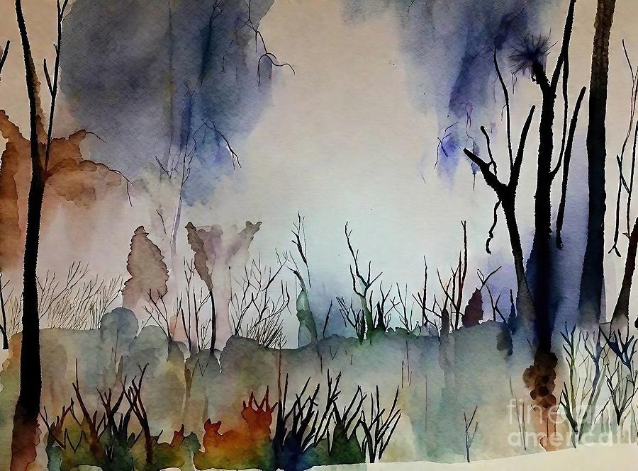 Deer Painting - Dans la For by N Akkash