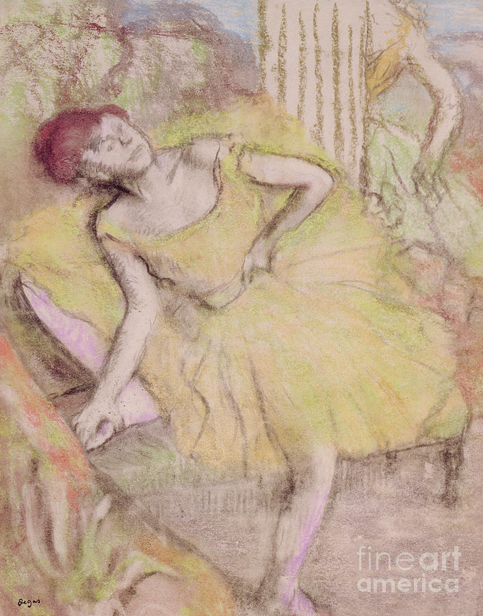 Danseuse au repos Pastel by Edgar Degas