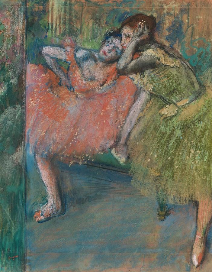 Danseuses Au Foyer circa Drawing by Edgar Degas French | Fine Art America