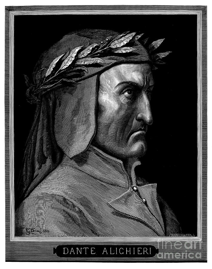 Dante Alighieri, Portrait by Dore t1 Photograph by Historic illustrations