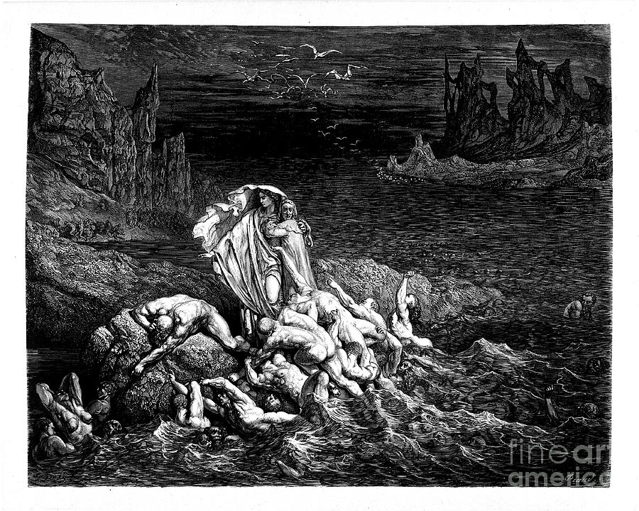 Dante Inferno by Dore t50 Ornament by Historic illustrations - Pixels