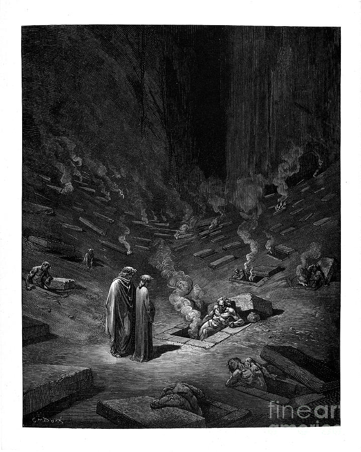 Dante Inferno by Dore t17 Photograph by Historic illustrations