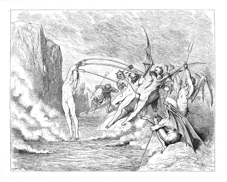 Dante Inferno by Dore t50 Ornament by Historic illustrations - Pixels