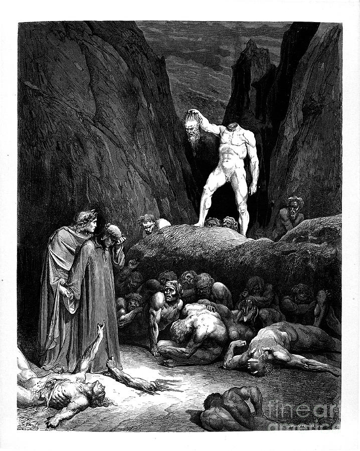 Dante Inferno by Dore t50 Photograph by Historic illustrations