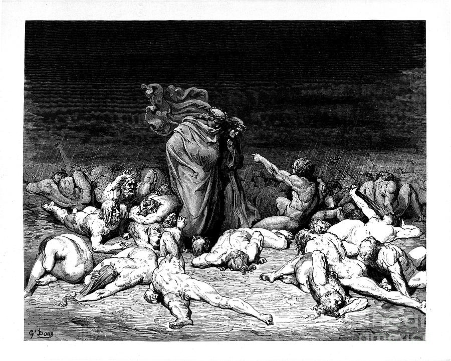 Dante Inferno by Dore t8 Photograph by Historic illustrations