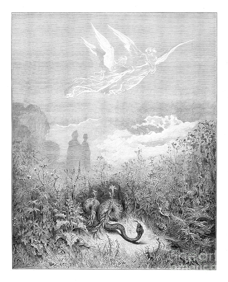 Gustave Dore Photograph - Dante Purgatory by Gustave Dore u10 by Historic illustrations