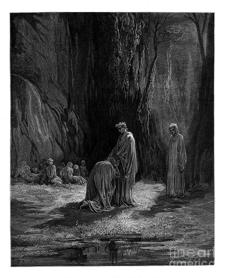Gustave Dore Photograph - Dante Purgatory by Gustave Dore u14 by Historic illustrations