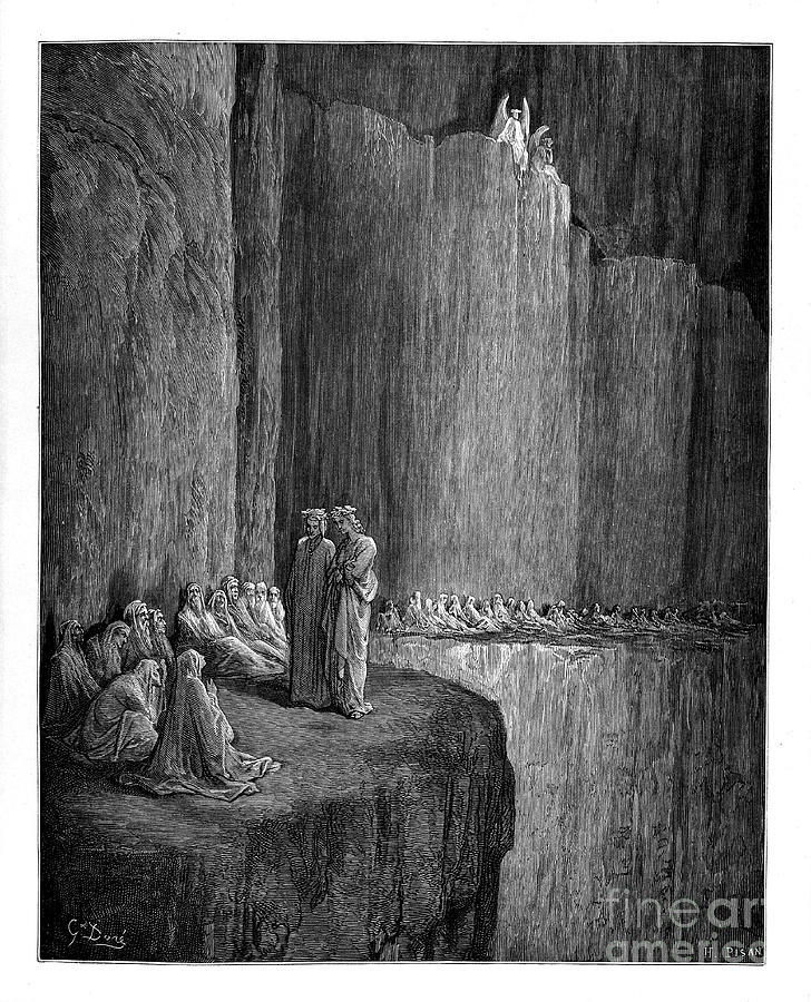 Gustave Dore Photograph - Dante Purgatory by Gustave Dore u21 by Historic illustrations