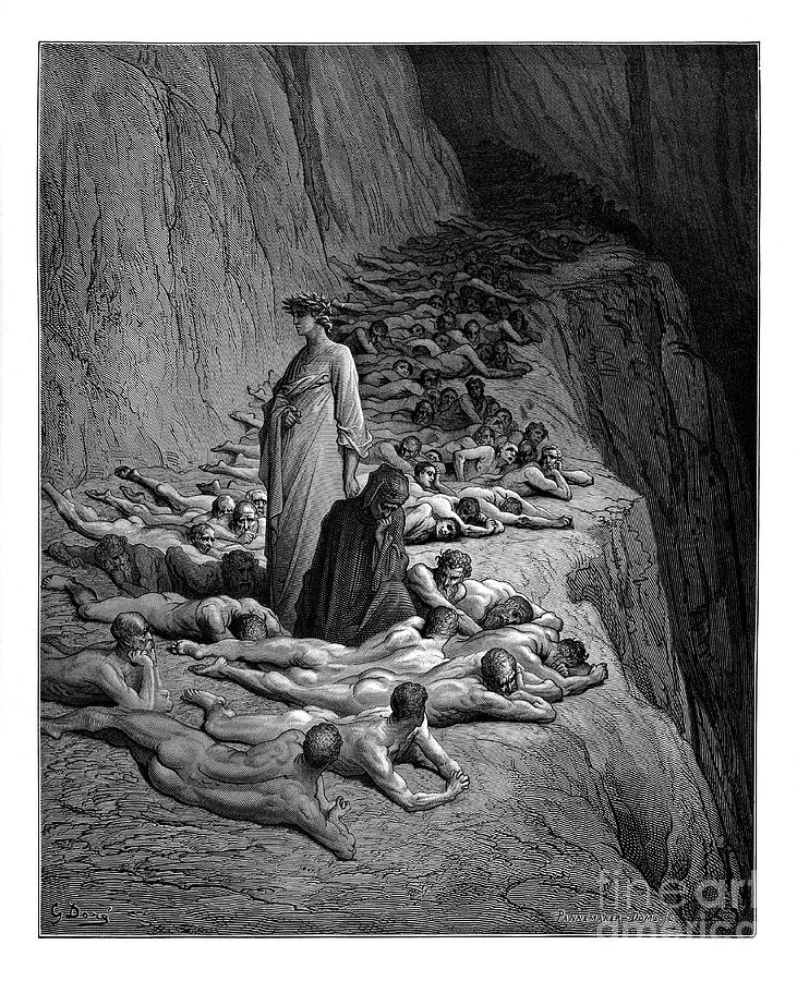 Gustave Dore Photograph - Dante Purgatory by Gustave Dore u24 by Historic illustrations