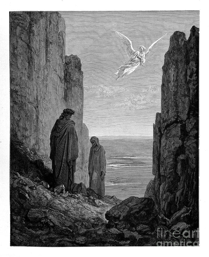 Gustave Dore Photograph - Dante Purgatory by Gustave Dore u26 by Historic illustrations