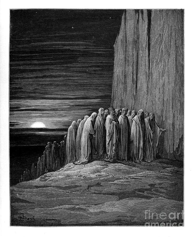 Gustave Dore Photograph - Dante Purgatory by Gustave Dore u28 by Historic illustrations