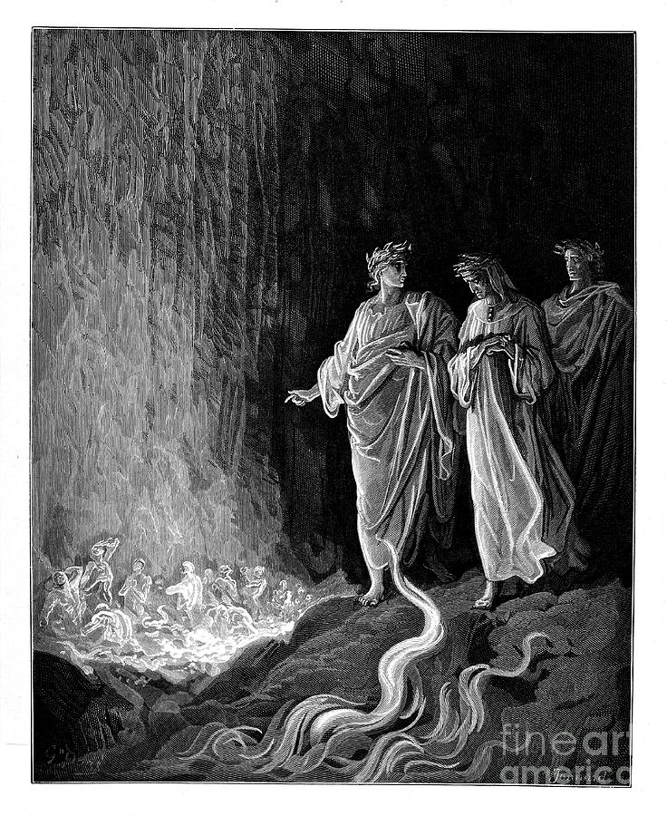 Gustave Dore Photograph - Dante Purgatory by Gustave Dore u29 by Historic illustrations
