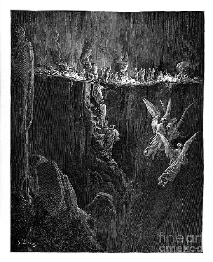Gustave Dore Photograph - Dante Purgatory by Gustave Dore u30 by Historic illustrations