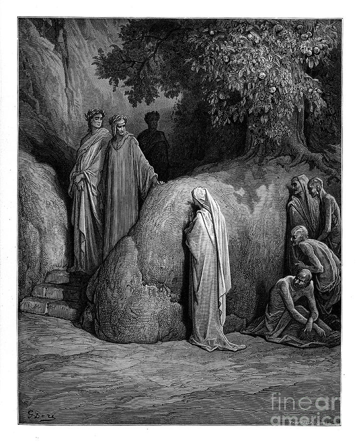 Gustave Dore Photograph - Dante Purgatory by Gustave Dore u32 by Historic illustrations