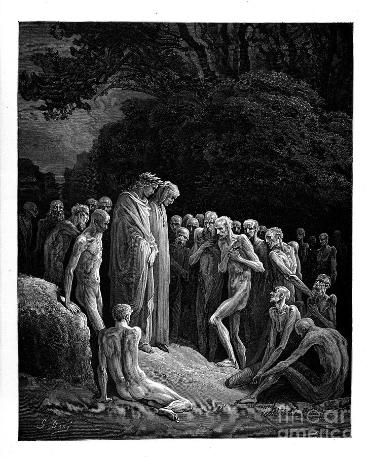 Gustave Dore Photograph - Dante Purgatory by Gustave Dore u33 by Historic illustrations