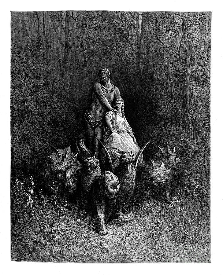 Gustave Dore Photograph - Dante Purgatory by Gustave Dore u40 by Historic illustrations