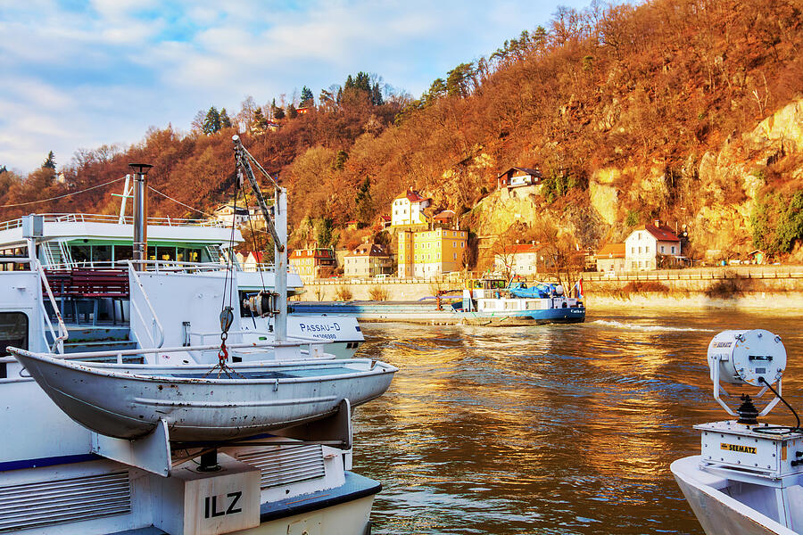Danube River in Passau, Germany Photograph by Tatiana Travelways