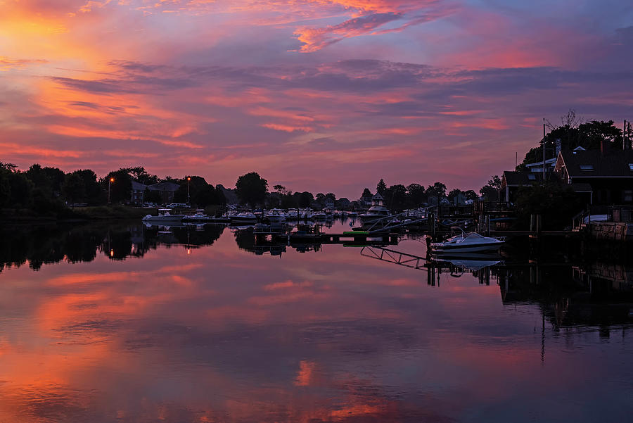 Danvers Massachusetts Crane River Sunrise Yacht Club Water Street Photograph by Toby McGuire
