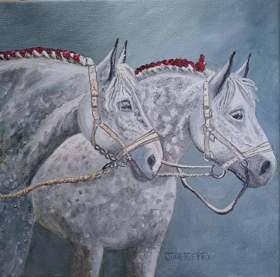 Dapper Dappleds - Horses Painting by Julie Brugh Riffey