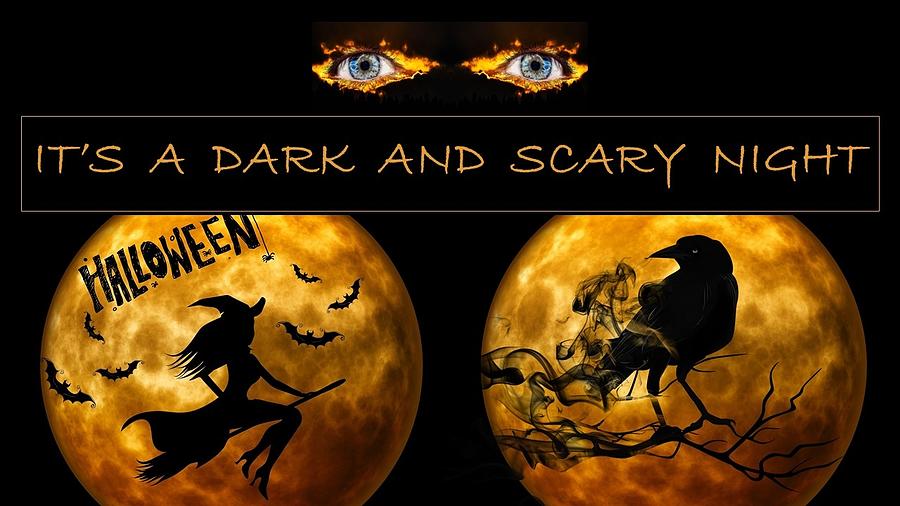 Dark and Scary Night Mixed Media by Nancy Ayanna Wyatt