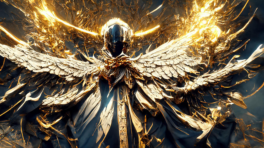 Archangel Digital Art - Dark Archangel by Andrea Barbieri
