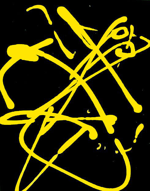 Dark Art Yellow Painting by Olivia Seger