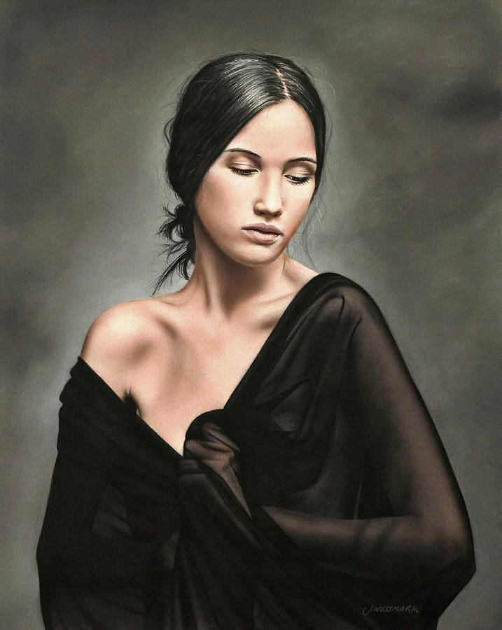 Dark beauty Painting by Johannes Wessmark