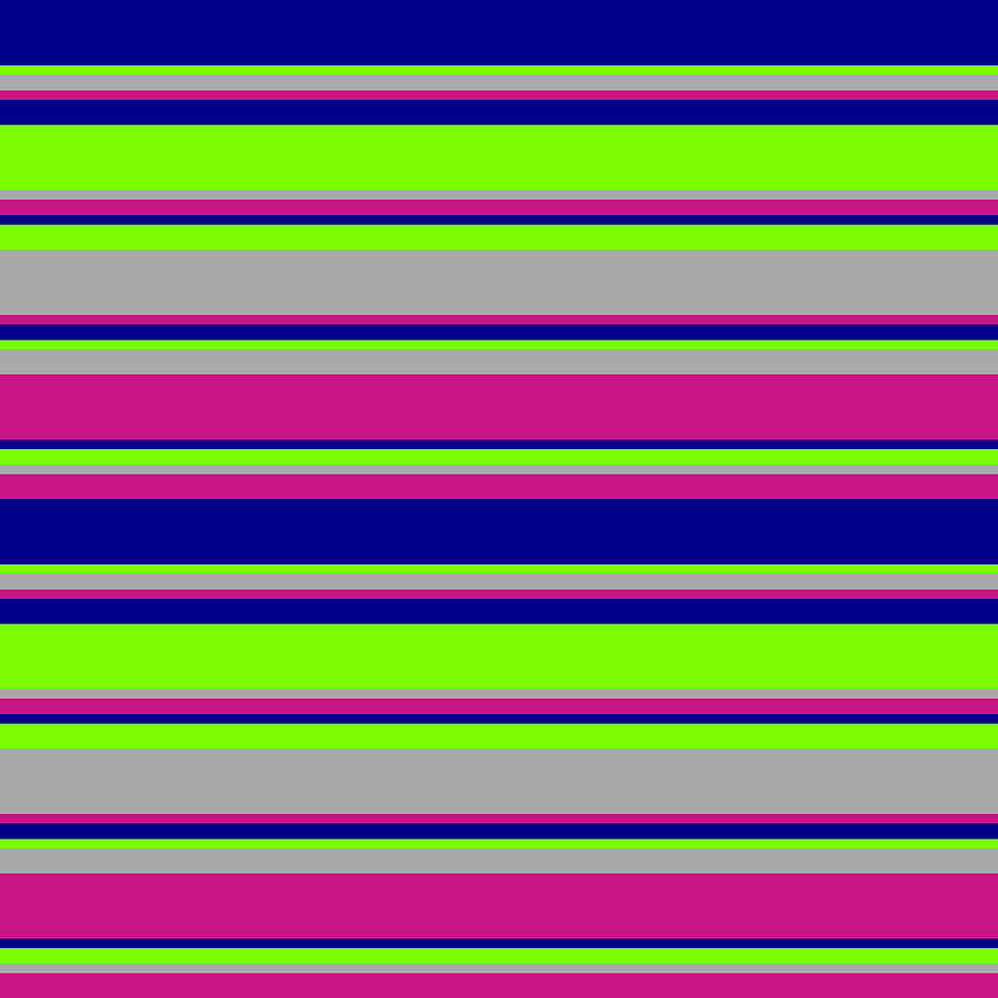 Abstract Digital Art - Dark Blue, Green, Dark Grey, and Violet Colored Stripes Pattern by Aponx Designs