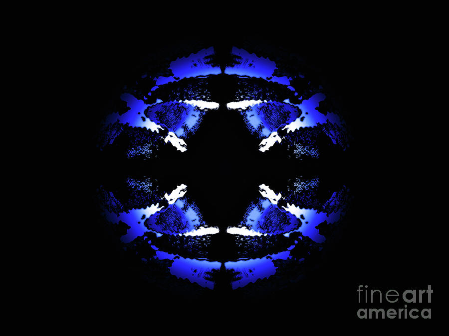 Dark Blue Ice Sphere Mixed Media by Bumsable Dark Blue Ice Sphere Mixed Media by Bumsable
