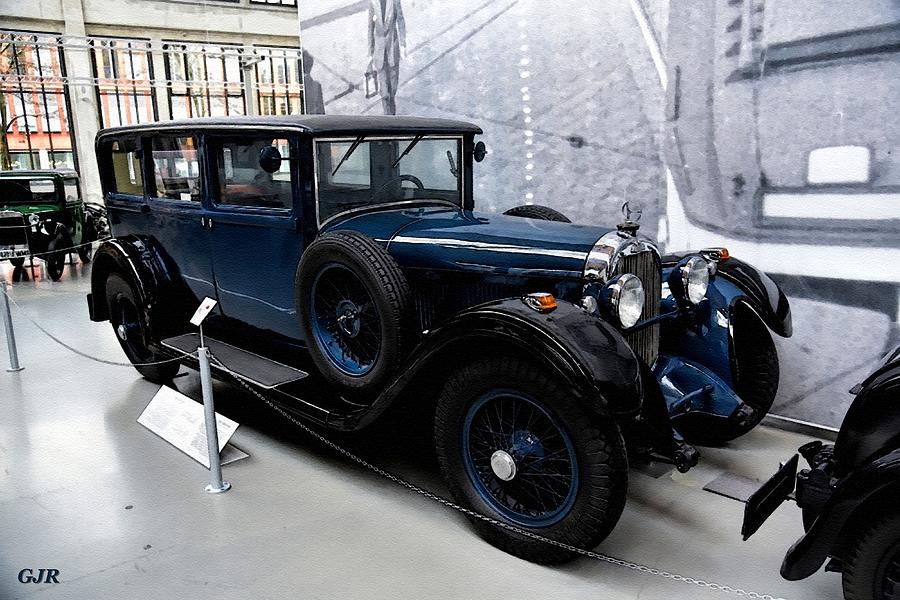 Dark Blue Veteran Saloon Car Of The Late 1920 S L A S Digital Art