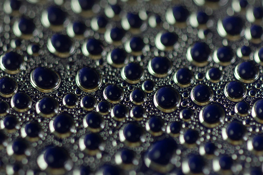 Dark Blue Water Bubbles Photograph by Iris Richardson