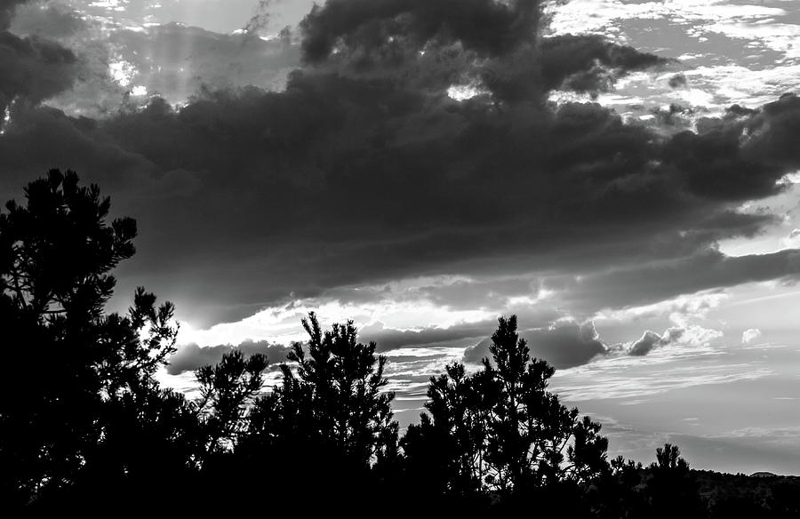 Dark Cloud Sunset BW Photograph by Renny Spencer | Fine Art America