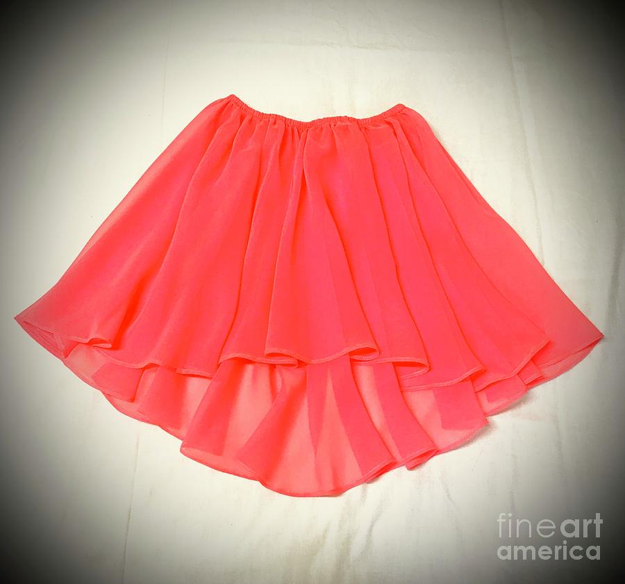 Chiffon coral outlet skirt