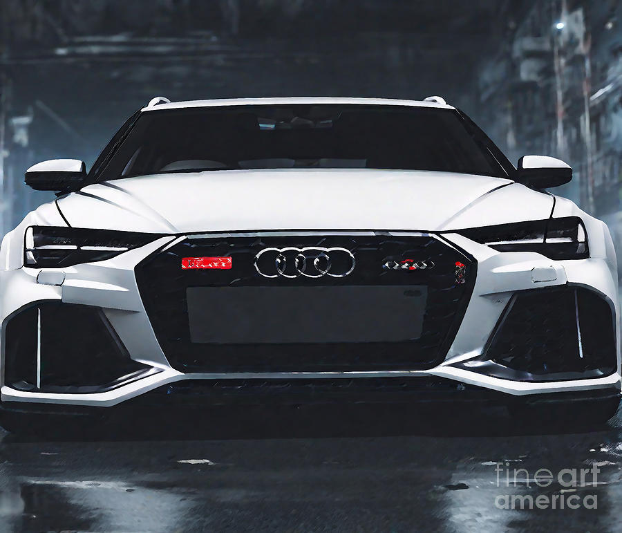 Dark fantasy 137 2021 Audi Rs6 Avant Front View New White Rs6 Avant ...