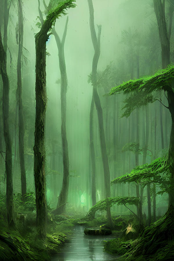 Dark Fantasy Forest Digital Art by Morgan Hopfinger - Fine Art America
