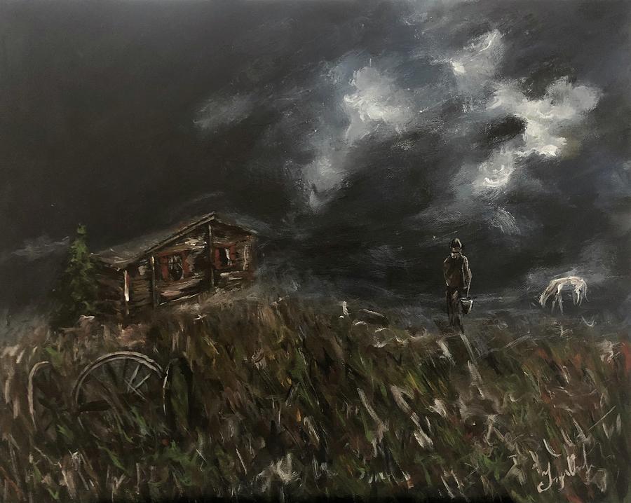 Dark Field Painting by Iryna Oliinyk
