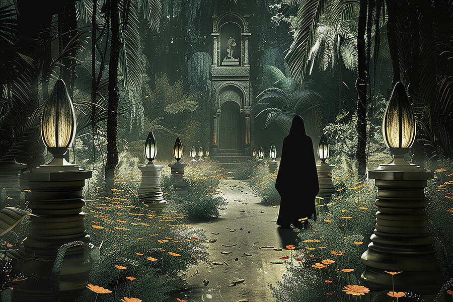 Dark Garden Digital Art by Lisa Yount Dark Garden Digital Art by Lisa Yount