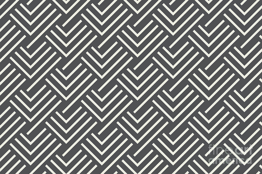 Dark Gray Cream Diagonal Chevron Stripe Pattern Pairs 2023 COTY Blank ...