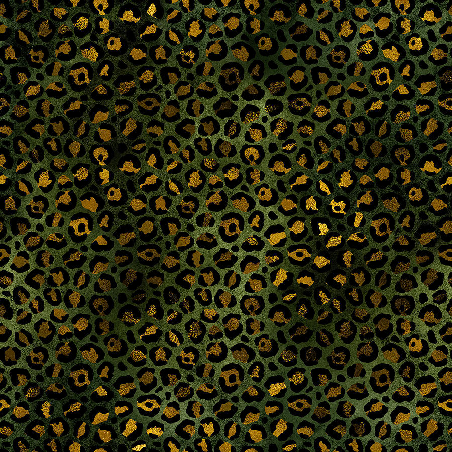 Dark Green Leopard Fur Pattern  Photograph by Carrie Ann Grippo-Pike