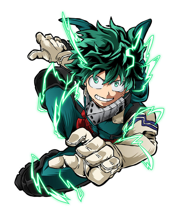 Dark Grey boku no hero academia Izuku Midoriya Drawing by Anime-Video ...