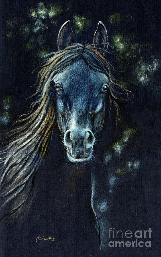 Dark horse 2020 10 12 Pastel by Ang El