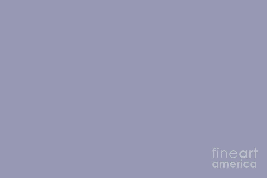 Dark Medium Purple Solid Color Pairs Bay Fog DE5934 - 2024 Trending Shade Hue Digital Art by Simply Solids